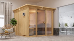 Karibu Sauna Askja Superior mit Fronteinstieg 68 mm