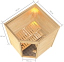 Vorschaubild Karibu Woodfeeling Sauna Antonia - 38 mm Massivholz Aktionssauna