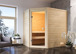 Karibu Woodfeeling Sauna Jella - 38 mm Massivholz Aktionssauna