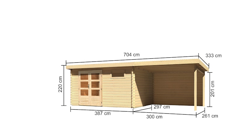 Karibu Woodfeeling Gartenhaus Bastrup 8 - 28 mm