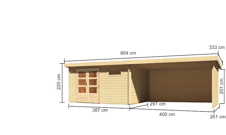 Karibu Woodfeeling Gartenhaus Bastrup 8 - 28 mm