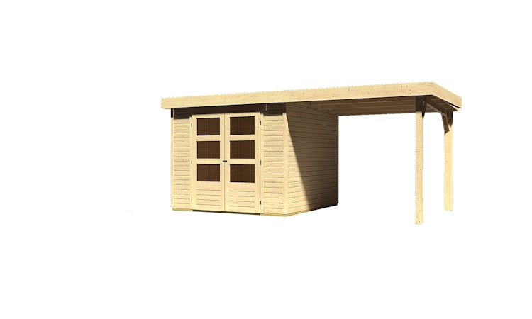 Karibu Woodfeeling Gartenhaus Askola 2/3/3,5/4/5/6 mit 240 cm Schleppdach