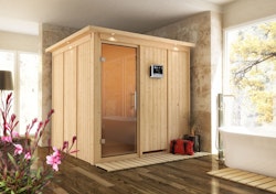 Karibu Sauna Rodin mit Fronteinstieg 68 mm